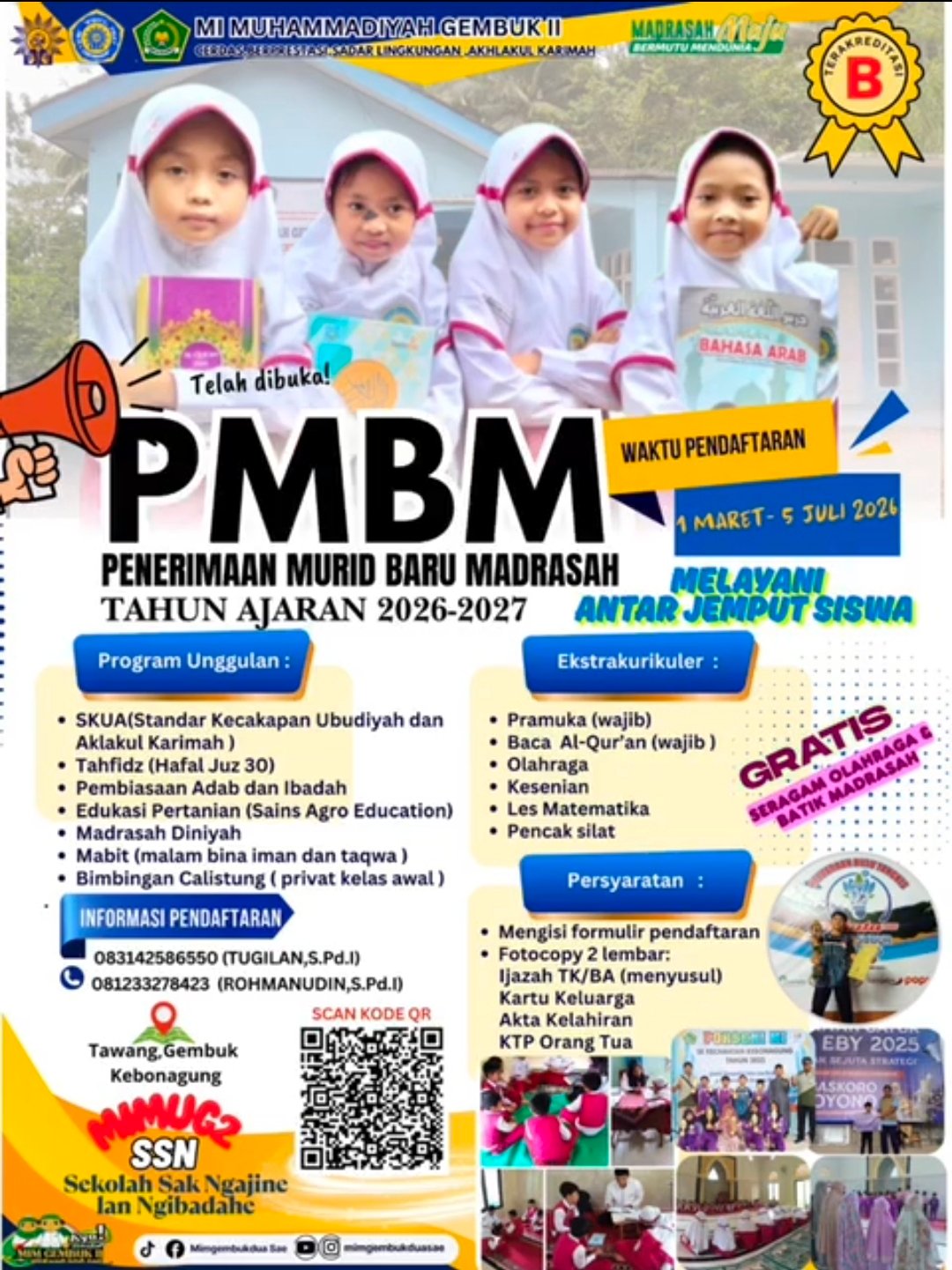 SPMB MI Muhammadiyah 2 Gembuk