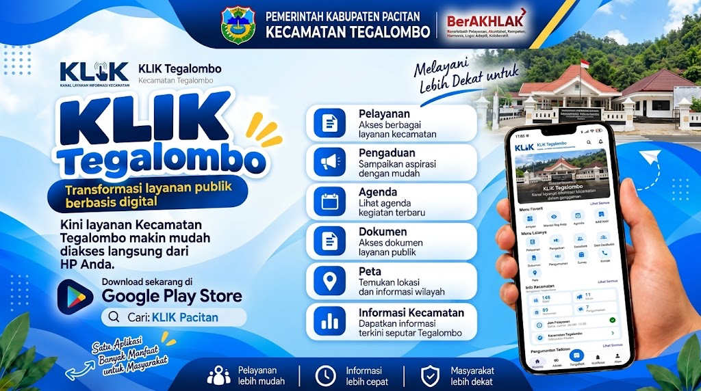 Gebrakan Digital Kecamatan Tegalombo, Urus Surat Kini Cukup Lewat Layar HP