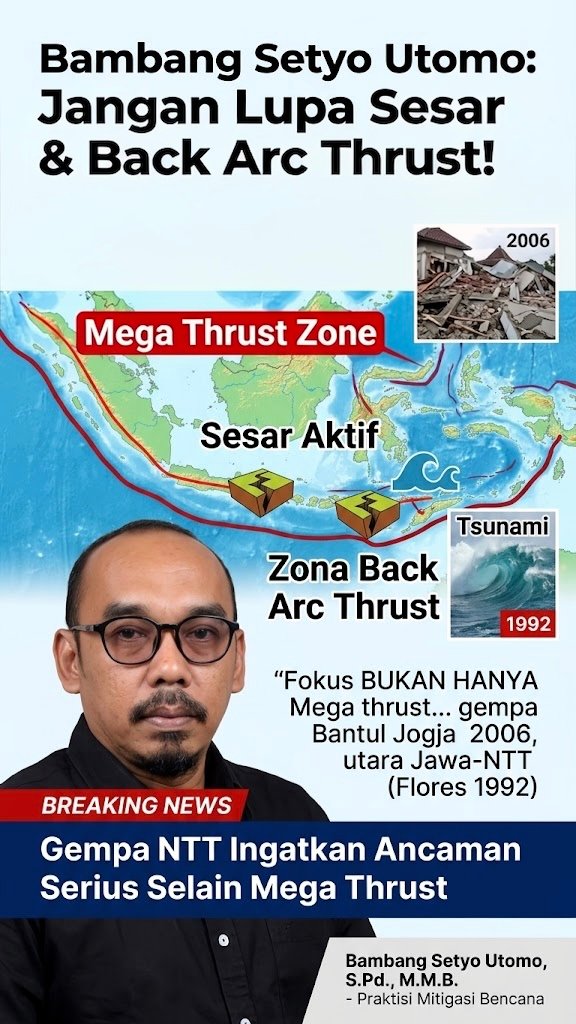 Dua Zona Ini Juga Mematikan! Praktisi Ingatkan Ancaman Sesar Aktif dan Back Arc Thrust Usai Gempa NTT
