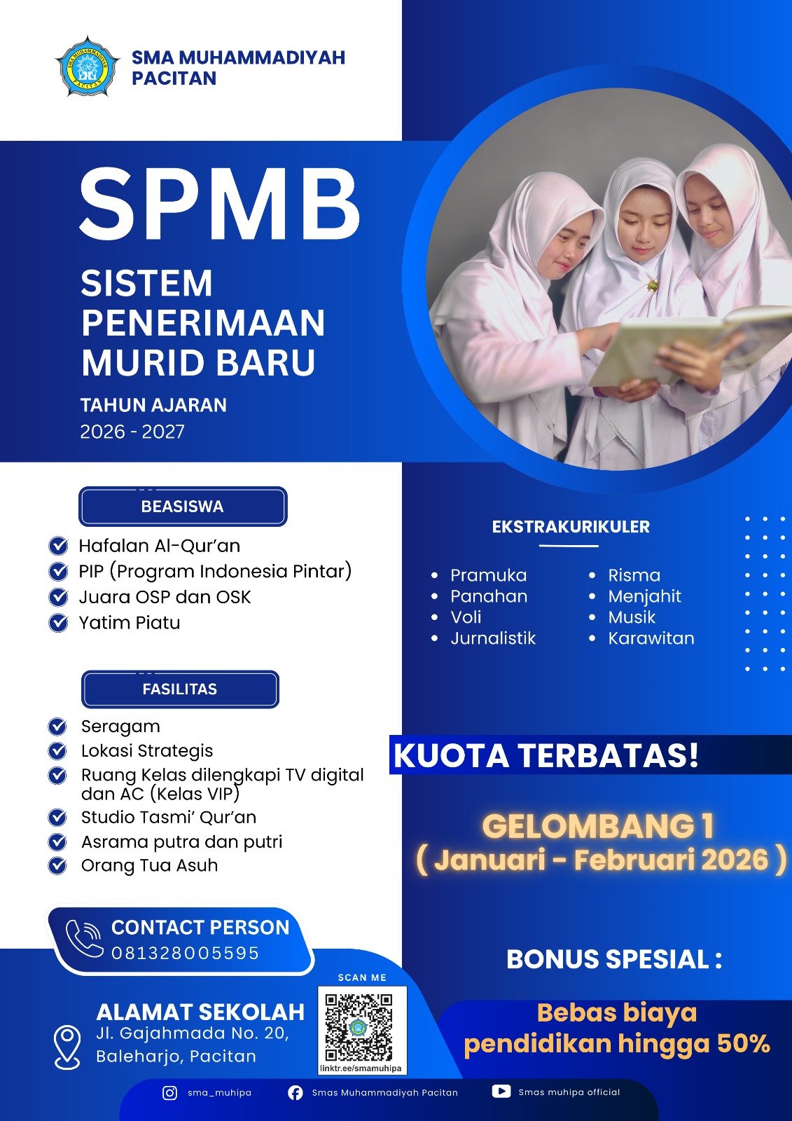 SPMB SMA Muhammadiyah Pacitan Tahun Pelajaan 2026/2027